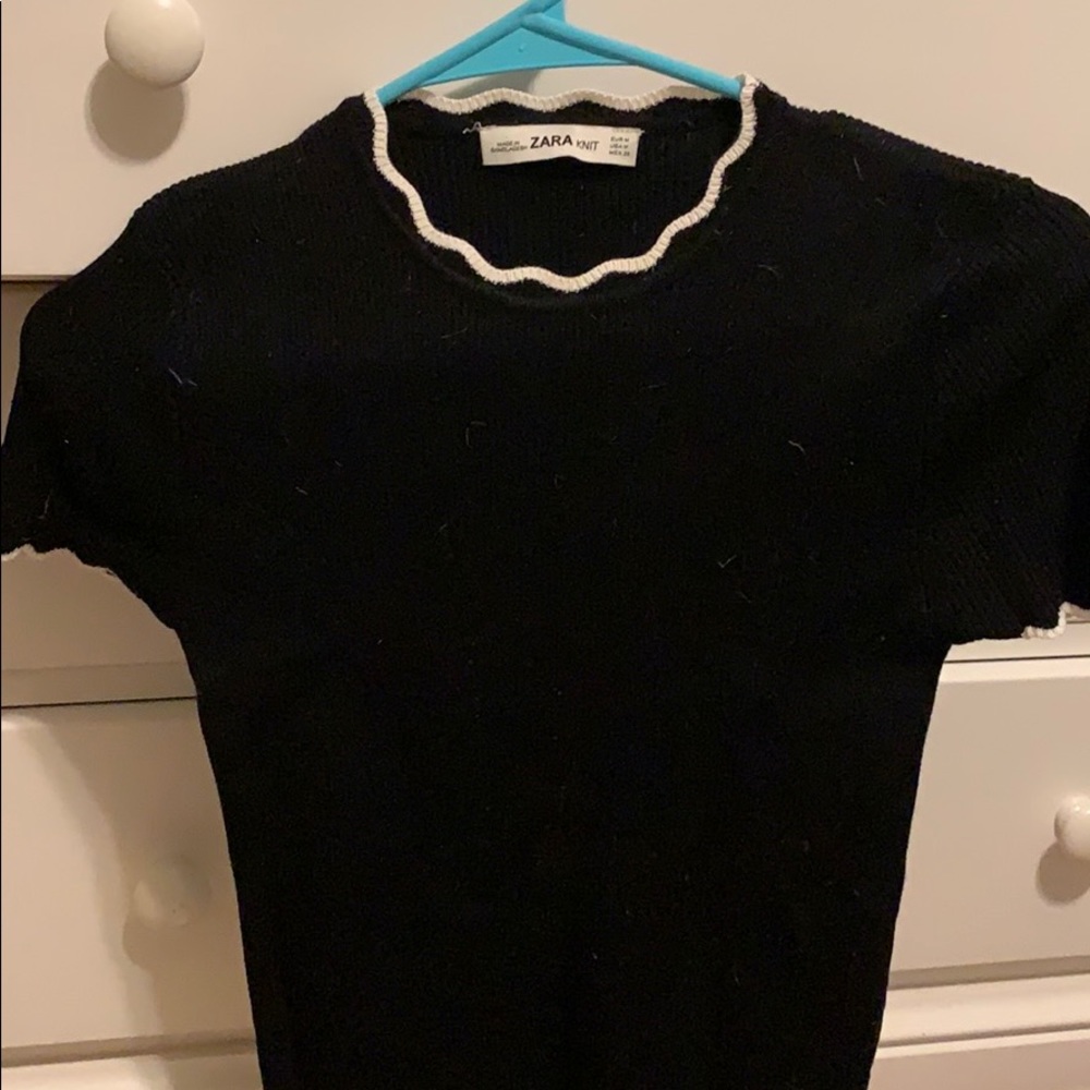 Zara Short Sleeve Knit Sweater